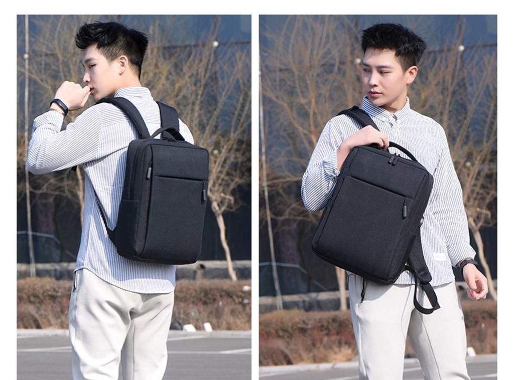 Легкий и простой в использовании деловой USB-зарядный 14-дюймовый рюкзак для поездок на работу и путешествий [Aki Kumaya], темно-синий, мужской, компактный, стильный, порт, совместимый, синий,