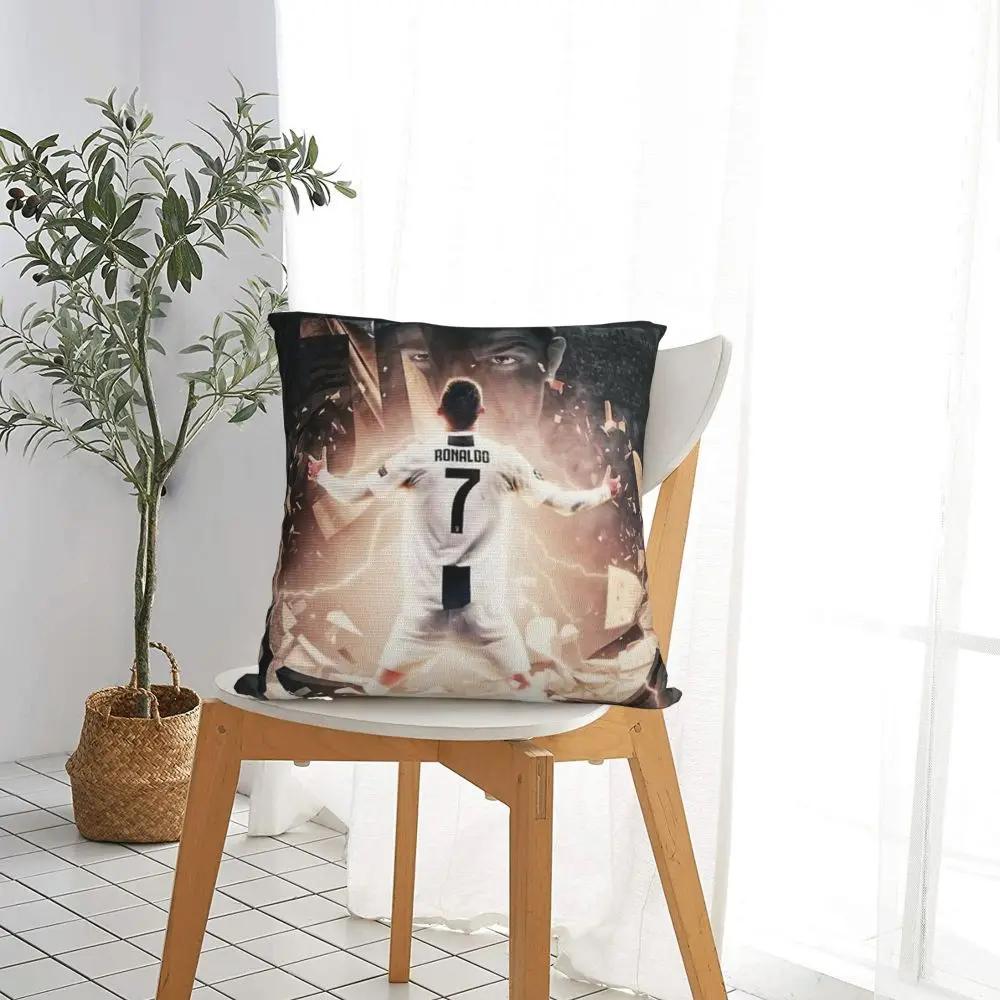 Ronaldo Football Soccer Pillowcase Soft Polyester Cushion Cover Decorative Pillow Case Cover Home Zippered