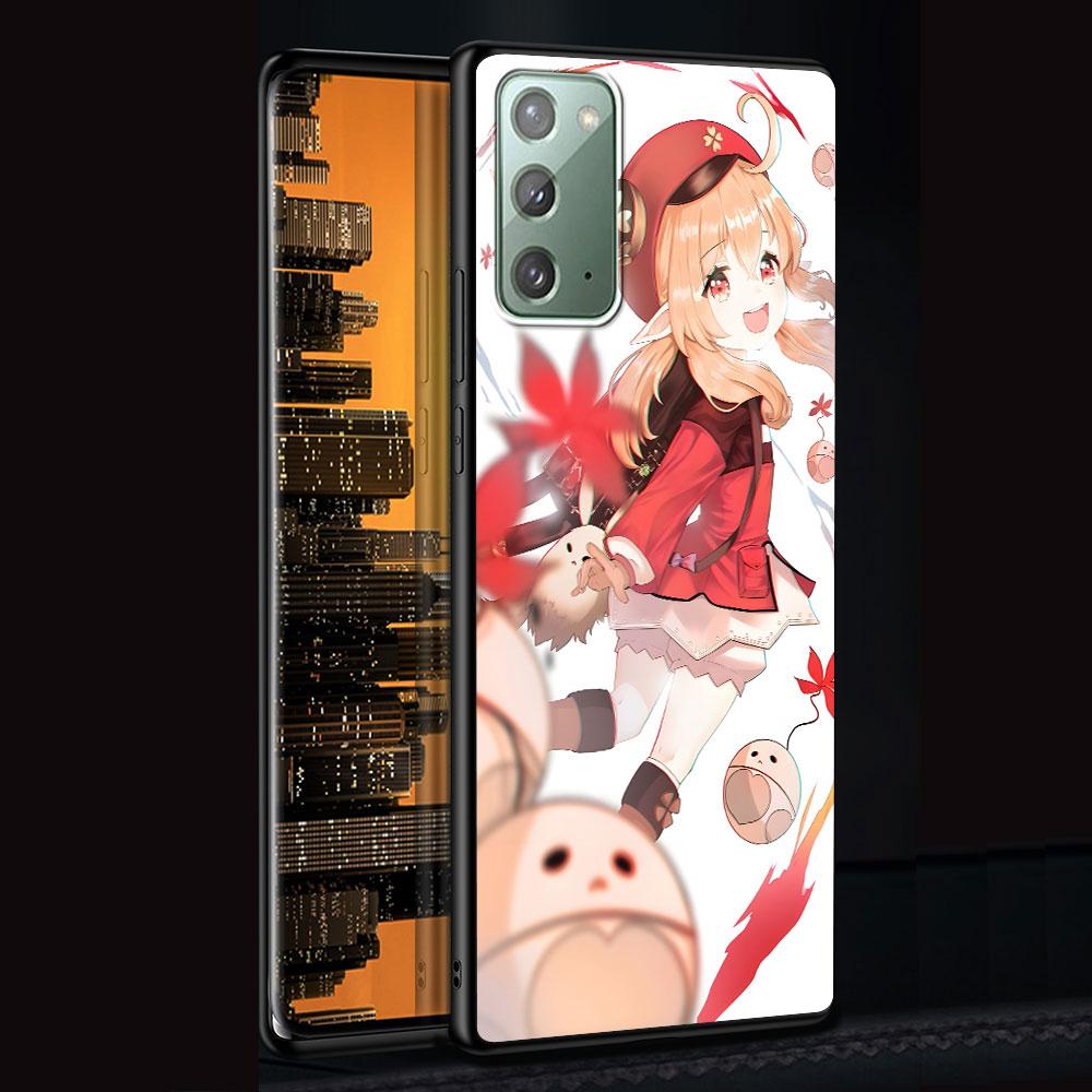 Klee Genshin Impact Case for Samsung Galaxy Note 20 Ultra 10 Plus 9 8 TPU Phone Cover Note 10 Lite Black Soft Shell Funda Capa