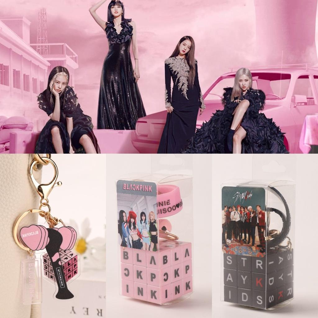 Уникальный пластиковый брелок Blackpink Кубик с подвеской-колокольчиком Отличный подарок для фанатов!