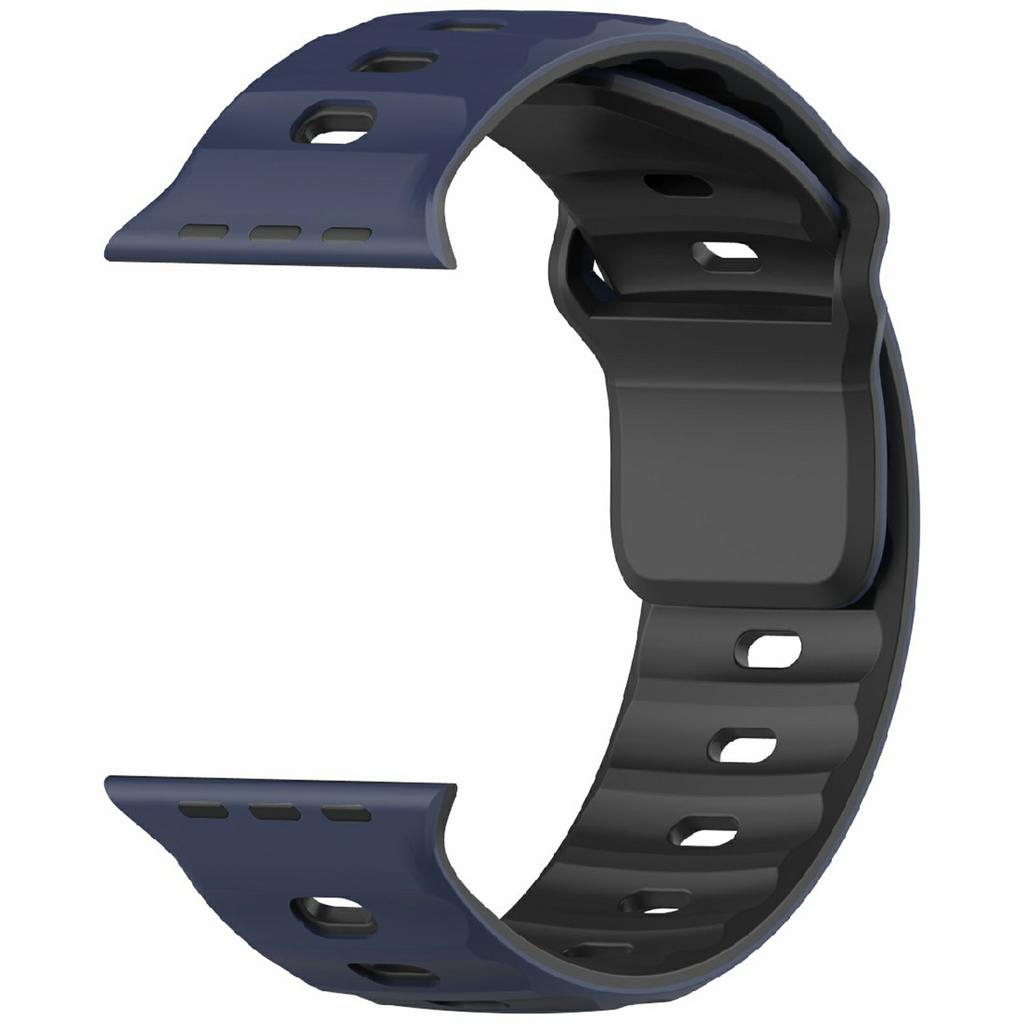 Watch Band for Apple Watch Series 10 Ultra 9 8 7 SE 6 5 4 3 2 1 46mm 49mm 45mm 44mm 42mm Dual Color Silicone Strap