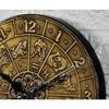 Старинные настенные часы из латуни, деревянные, ручной работы