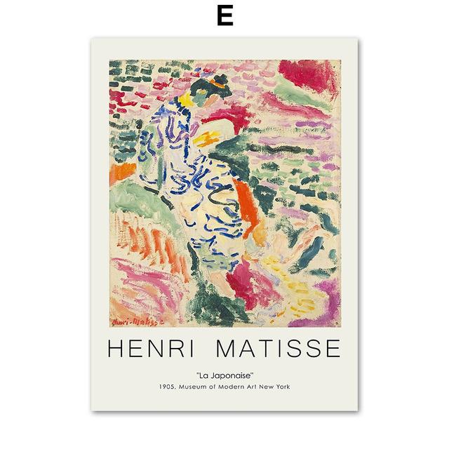 Матисс геометрический лист абстрактная линия лицо настенная живопись холст картины плакаты на скандинавскую тему и принты настенные панно для декора гостиной