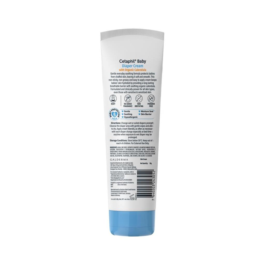 Cetaphil Детский крем под подгузник с органическим календулой 70 г