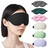 3D Contoured Cloud Sleep Mask with Earplugs Light Blocking Breathable Eye Cover Zero-Pressure Memory Foam Eye Mask for Side Sleepers Travel