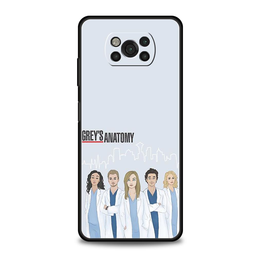 Чехол для телефона Grey's Anatomy для Xiaomi Poco F7 Ultra F6 F5 F4 F3 X6 X5 X4 X3 NFC C51 C55 M4 GT 5G Мягкий ТПУ корпус Fundas Сумки