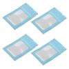 100pcs Ziplock Bags Self Sealing Holographic Reusable Food Storage Bags with Hanging Hole Blue