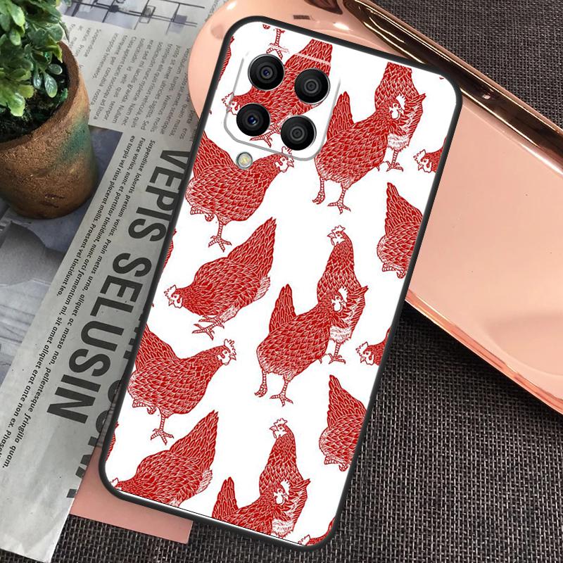 Мультяшный чехол Курица Петух для Samsung Galaxy M20 M15 M55 M31s M51 M21 M11 M13 M33 M53 M52 M32 M12 M14 M34 M54