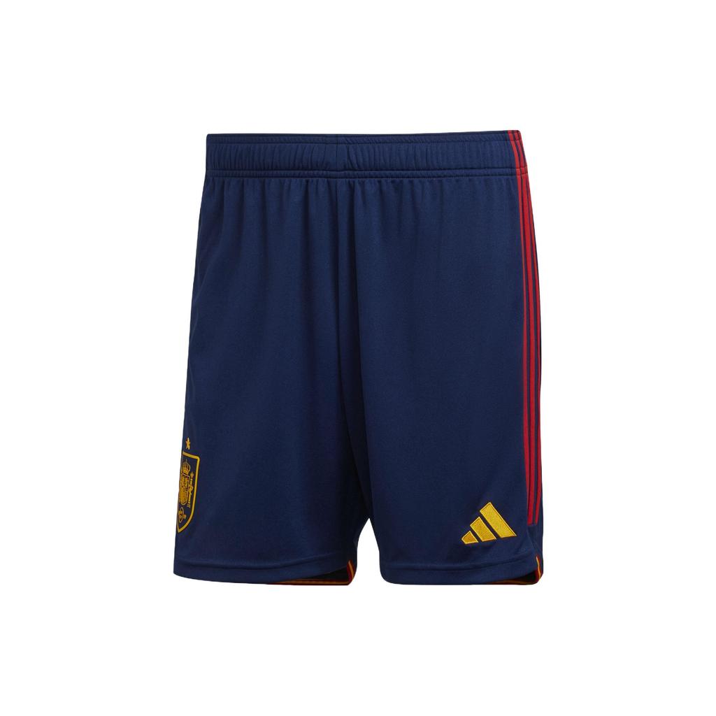 Adidas Spanish National Team Striped Embroidered Soccer Shorts Men Bottoms Navy-Blue HE2022