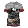 Men's Summer T-shirt Brook Trout Fishing 3D Printed Harajuku Casual Short Sleeve T-shirt Unisex Neutral Outdoor Quick Drying Top