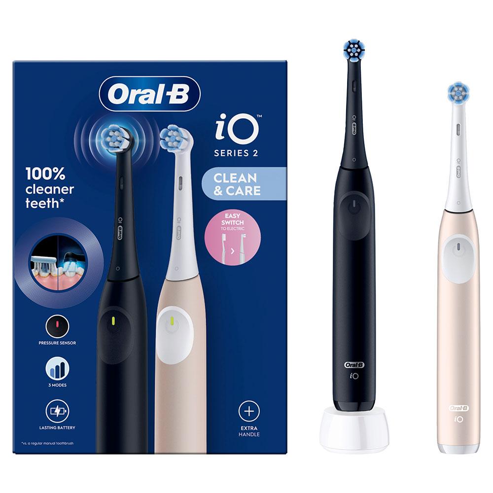 Oral-B iO Series 2 Electric Toothbrush Rechargeable Night Black / Calm Pink