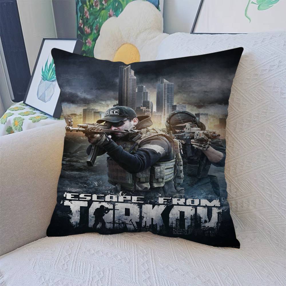 Game Escape From T-Tarkov Pillow Cover for Bedroom Room and Living Room Sofa Decorative Cushion Cover