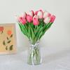 10 шт., искусственный цветок тюльпана со стеблем, реалистичный домашний офисный стол, центральная часть свадебного искусственного цветка, ветка, искусственная цветочная композиция, украшение