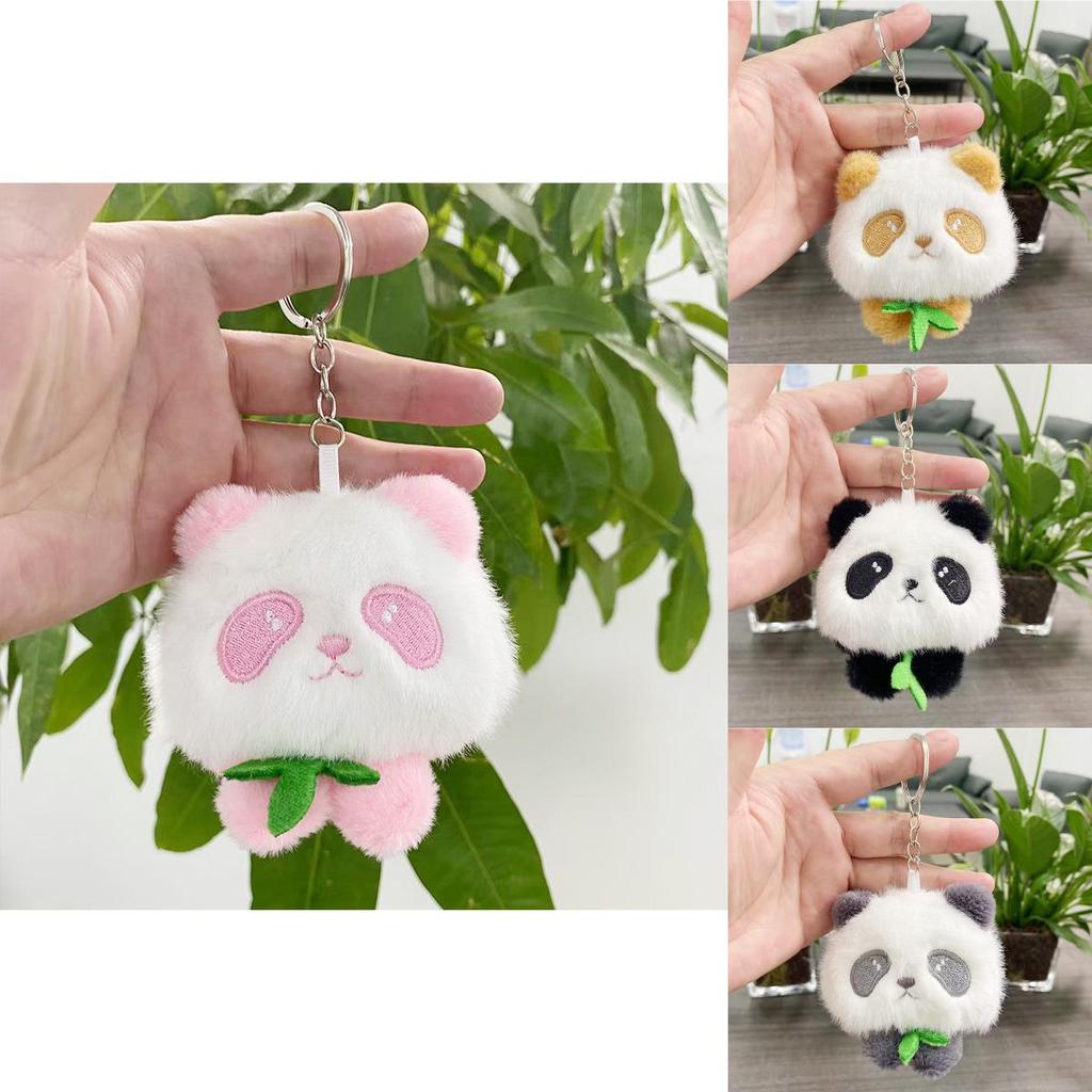 Whimsical Panda Plush Keychain Soft Toy Adorable Animal Charm For Bags Gifts