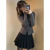 Women's Slim Fit Academy Style Long Sleeve JK Uniform Shirt - Waist-Cinching, Pure Desire Autumn Top.