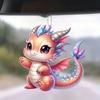 Dragon Whimsical Acrylic Car Charm Adorable Cartoon Style Perfect For Decoration Vehicle
