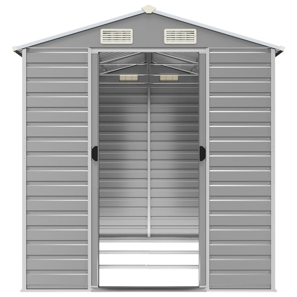 Garden Shed Light Gray 191 x 300 x 198 cm Galvanized Steel