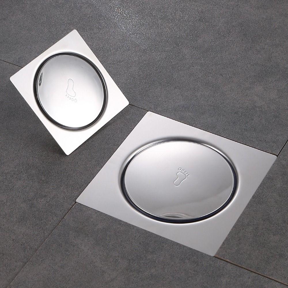Press Type Square Shower Drain Removable Pop-up Drain Filter Floor Hair Catcher Laundry Floor