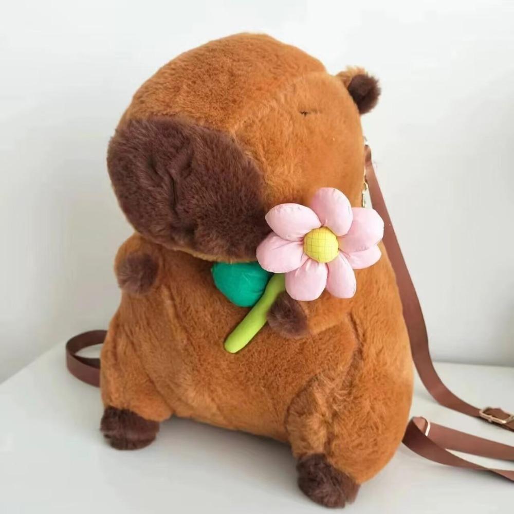 Плюшевый рюкзак Капибара Kawaii, модная плюшевая кукла, меховая сумка, детская сумка, мини-рюкзак, сумки, подарки для подруги