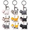 1Pc Cartoon Kittens Keychain Cure Animal Key Chain Cat Pendant for Women Car Key Ring Purse Bag Accessories Gifts