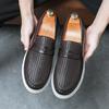 New Handmade Leather Men Shoes Casual Soft Sole Comfortable Men Breathable Designer Brand Pattern Casual Office Dating Loafers