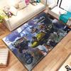 Cyberpunk Urban Nightscape Printed Carpet, Living Room Bedroom Home Decoration Carpet, Bathroom Anti-skid Rugs for Bedroom