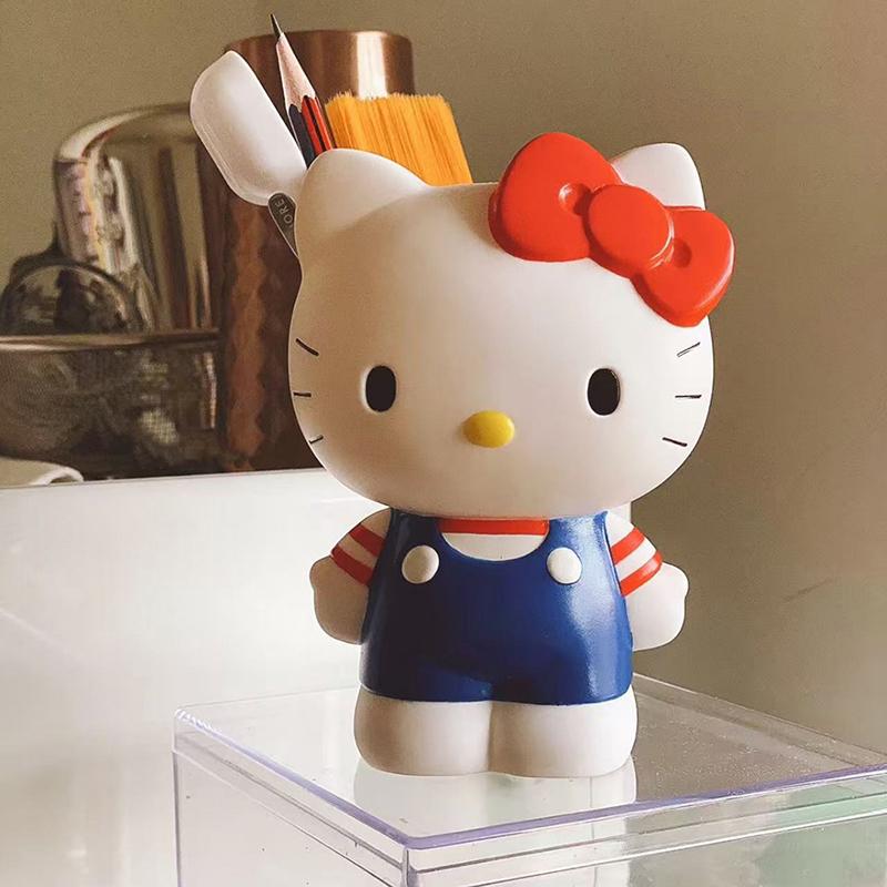 Sanrio Hello Kitty My Melody Подставка для ручек Мультяшная Канцелярия Органайзер для кистей для макияжа Настольное украшение Рождественское украшение Подарки