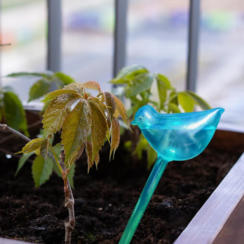 6-1Pc PVC Transparent Plants Watering Bulbs Bird Shape Automatic Drip Irrigation Self Watering Device Home Flower Waterer Bulbs