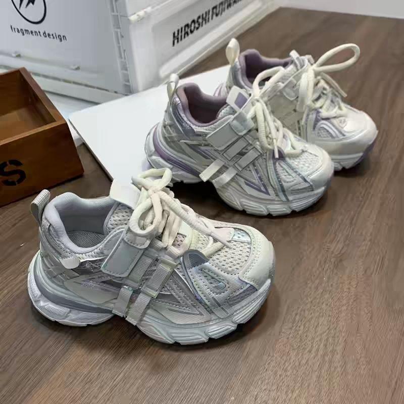 Girls, classmates, boys, mesh sneakers, spring new dad shoes, children's running shoes, medium and older children's shoes