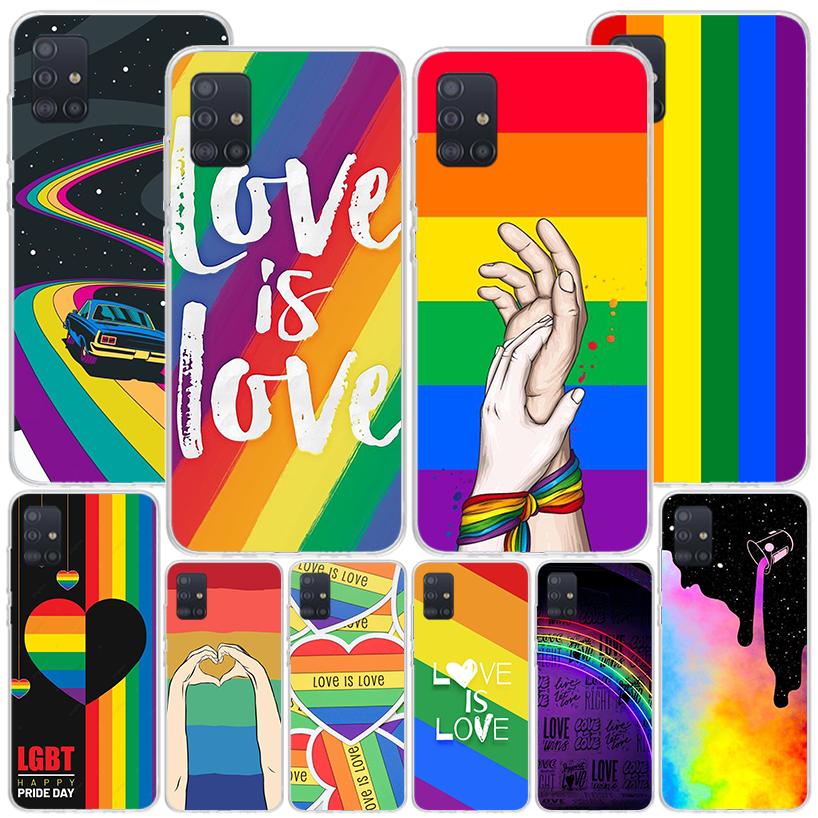Love Is Love LGBT Rainbow Phone Case For Samsung Galaxy A52 A32 A22 A12 A51 A31 A50S A30S A20S A10S Note 20 Ultra 10 Plus S10 A7