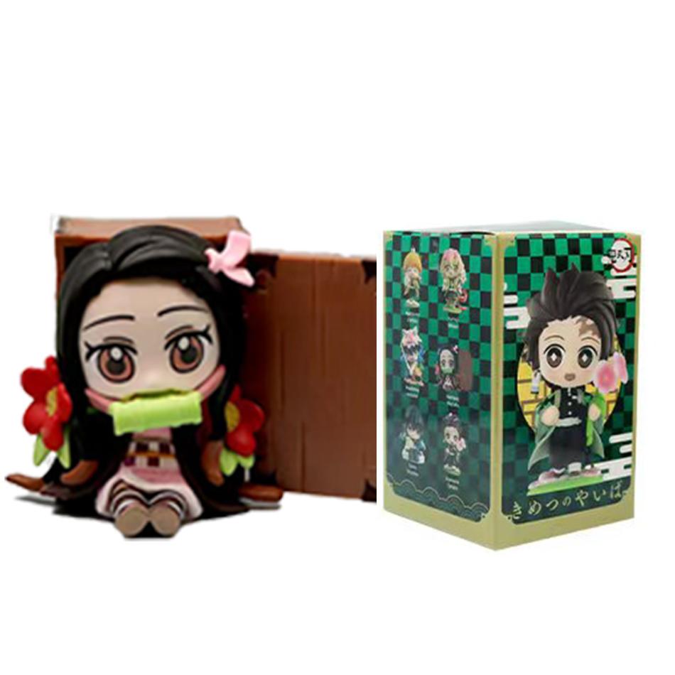 Demon Slayer Tanjiro Kamado Nezuko anime cartoon figure blind box creative personalized statue model ornament surprise gift box