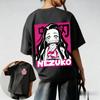 2026 Unisex Demon Slayer Nezuko Kamado Anime T Shirt Women Unisex Short Sleeve Tee Graphic Print Casual Streetwear Summer Trendy