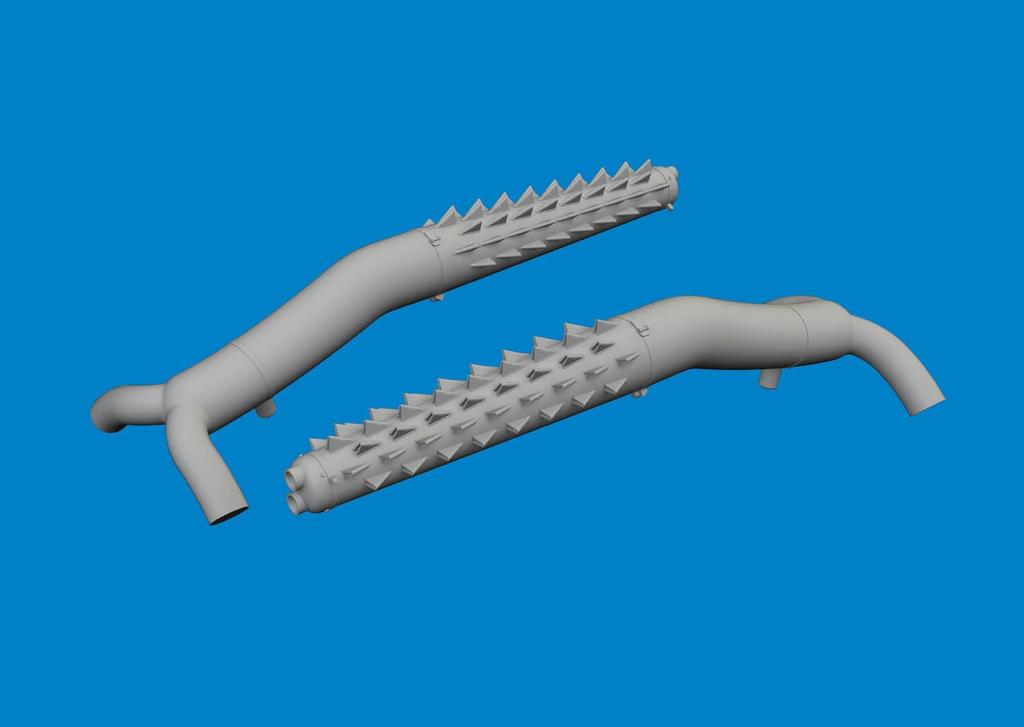 Эдуард 1/48 DB-7B Бостон III Пламегасительный выхлопной патрубок (для HK Models) Детали для пластиковой модели EDU6481128 (Самолет)