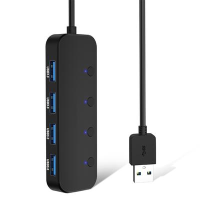 4-портовый USB3.0-хаб 5 Гбит/с передача данных USB-хаб 60 см длинный кабель, USB-удлинитель для ноутбуков с портом A Широкая совместимость