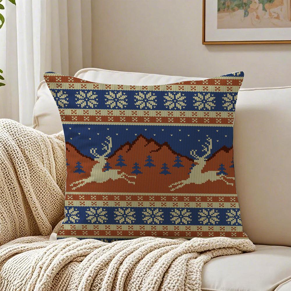 Классический вязаный британский узор FFair Isle Наволочка для подушки Антипылевой Кровать Гостиная Диван Декор Подушка Комната