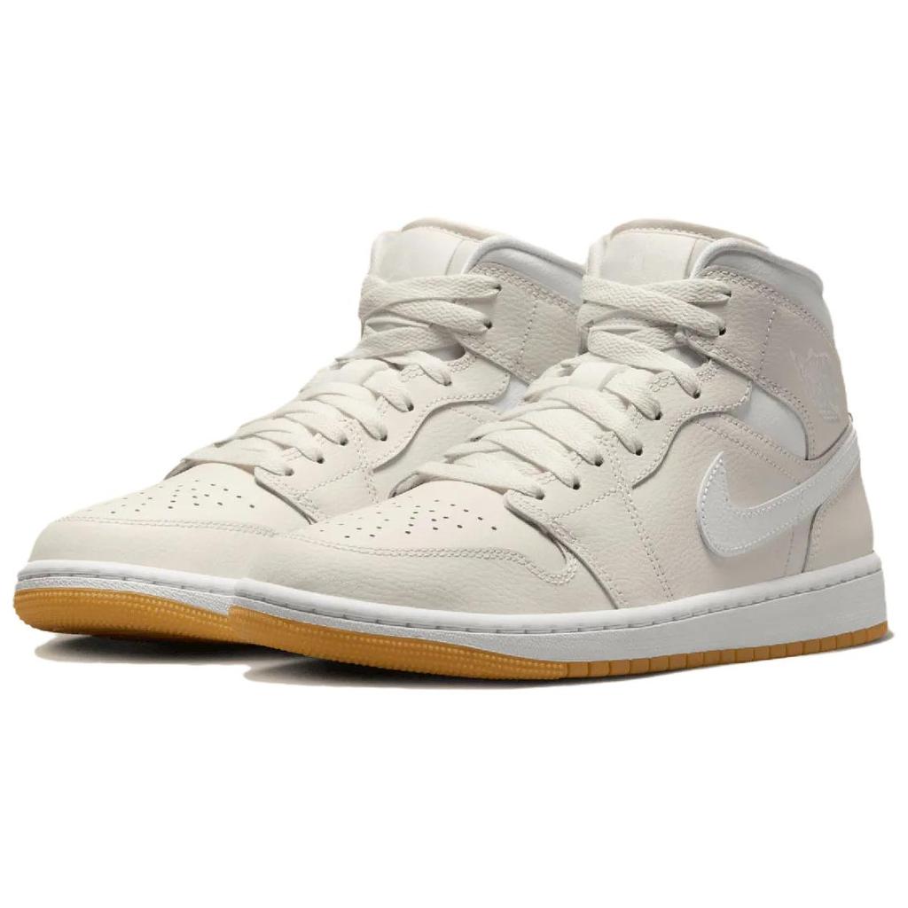Кроссовки женские Air Jordan 1 Mid Phantom Gum Cream Gum-Light-Brown White BQ6472-021