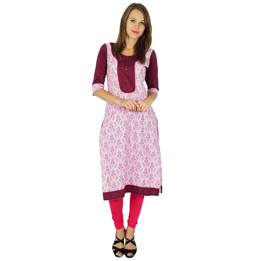 Phagun Indian Ethnic Kurti Cotton Designer Bollywood Kurta Women Tunic Dress