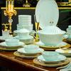 LISM 42-Piece Celadon Dinnerware Set - Clear Ripples