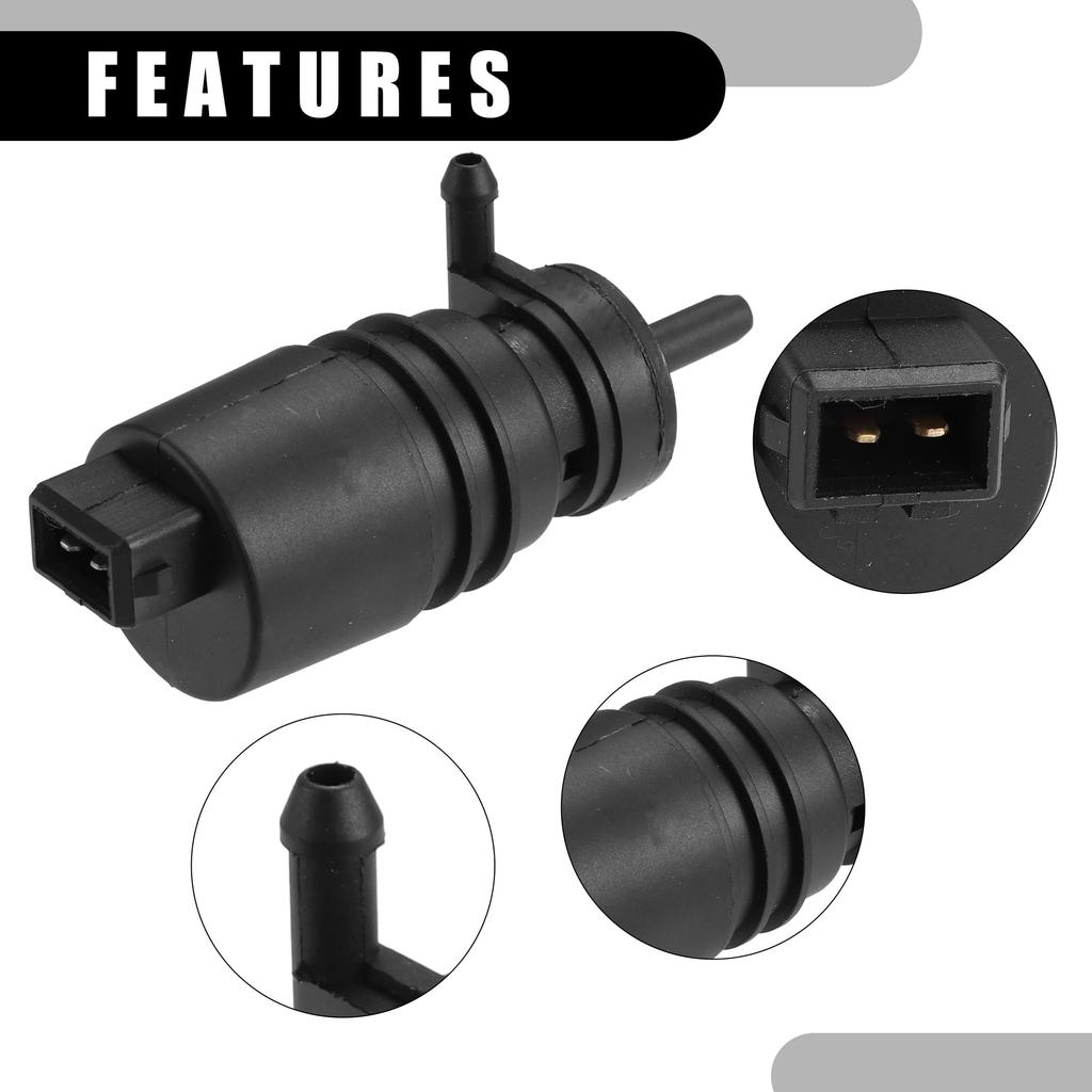 ACROPIX Насос омывателя лобового стекла № 1H5955651 Заменяет мотор насоса омывателя лобового стекла автомобиля для Pors-che 911 2012-2019 Пластик Черный 1 штука