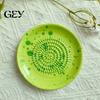 Ceramic Grater Bowl Bowl, Manual Ginger Garlic Mincer with Ink Splash Pattern, Plate Pepper Grinding for Wasabi Daikon, Dishwasher Safe Kitchen