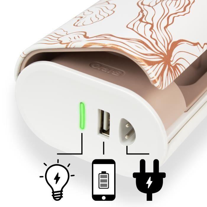 Étui de voyage pour brosse à dents - oral-b - dragonfly gold - chargeur inclus - pour modèles genius