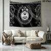 Aso Chlef Wall Tapestry Aesthetic Wall Hanging Printed Fabric Blanket Decorative Tapestries for Bedroom Living Room Home Decor