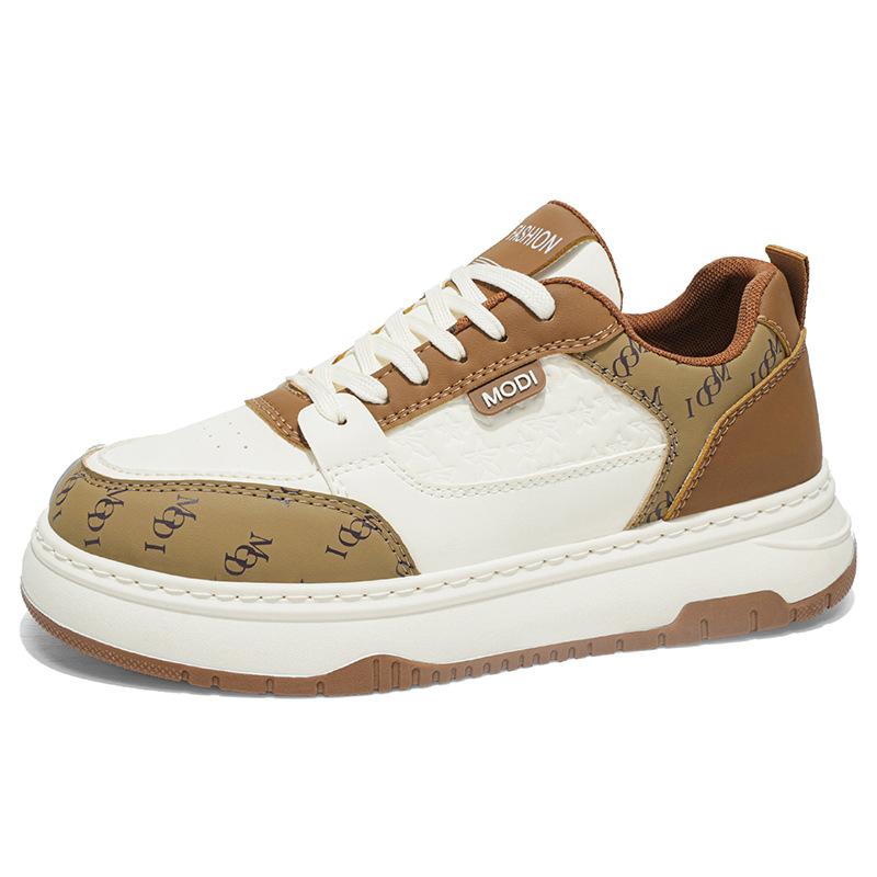 Spring Autumn New Sports Board Shoes for Men Fashion Leather Casual Sneakers Male Lace Designer Platform Zapatillas Hombre