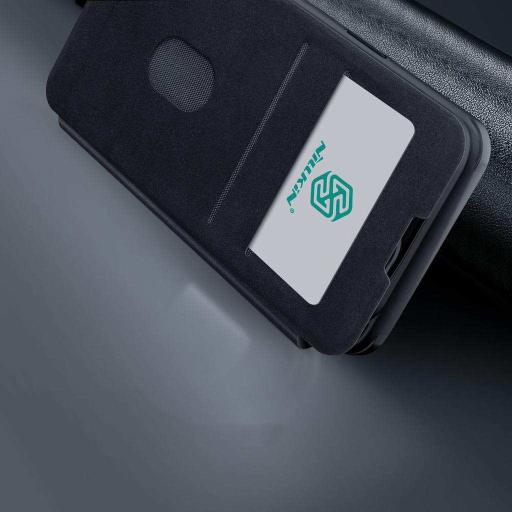 Nillkin Leather Pro Flip Case for iPhone 14 Plus - Black Camera Guard Cover