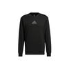 Solid Color Logo Crew Neck Sweatshirt Men Tops Black IP4965