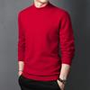 Soft and Fashionable Sweatwear Mens Anti-pilling High Quality Knitted Turtleneck Sweater Slim Fit Long Sleeve Pullover Solid Color Trend Men Clothing