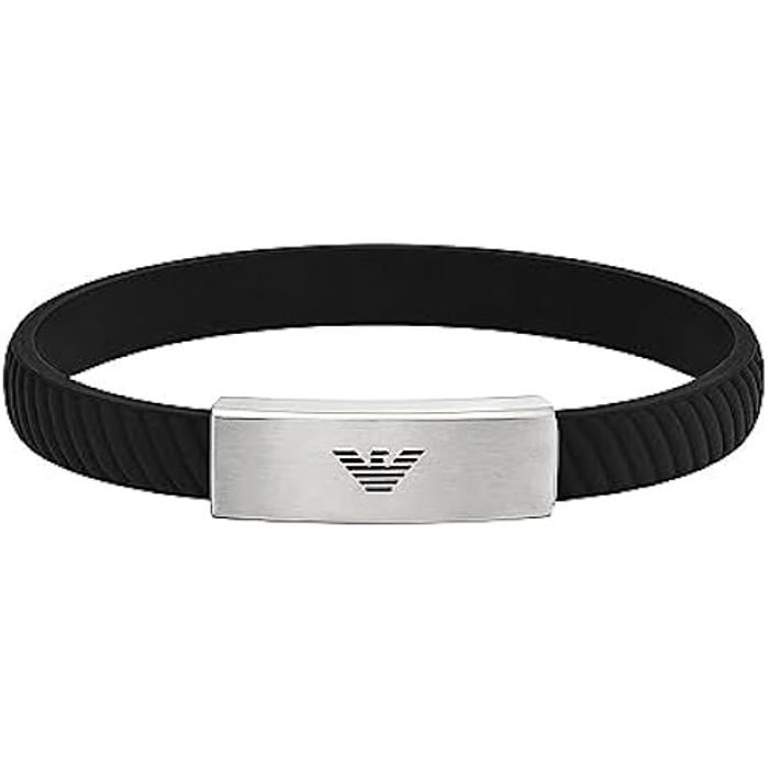 Bracelet - EMPORIO ARMANI - Acier inoxydable - Longueur intérieure 190mm - Couleur argenté - Fermoir magnétique
