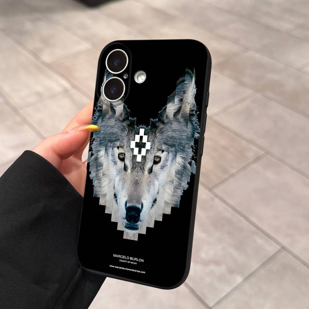 M-MARCELO B-BURLON Для IPhone 17 16 15 14 13 12 11 Pro Max 13 17Air Ударопрочные Мягкие Чехлы для Телефона Coque