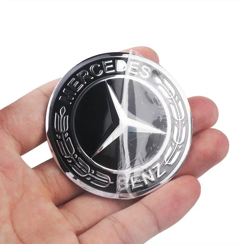 Car Sticker Hot 2026 New For Benz 4pcs 65MM Car Hub center cover logo sticker for MERCEDES BENZ AMG W203 W204 W205 W209 W213 W21