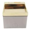 Recessed Floor Socket 2 Prong Outlet and USB Port Stainless Steel Electrical Receptacle Box Kit